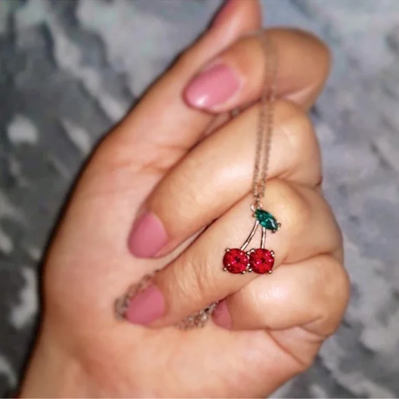 KATE SPADE • Ma Cherie Red Cherry Pendant Necklace - Picture 6 of 7